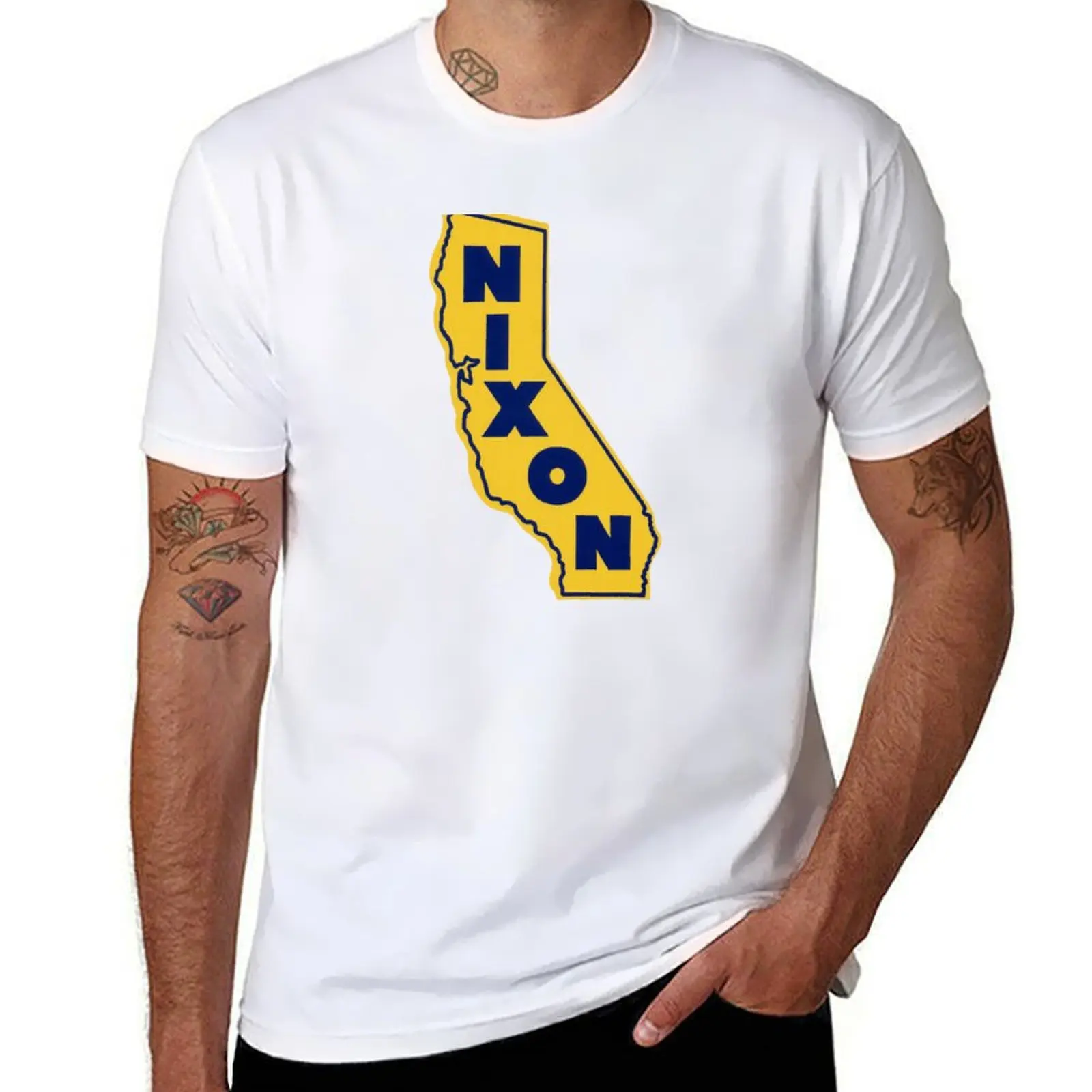 

1972 California Likes Nixon T-Shirt cotton t shirts man 100% graphic t shirts for man