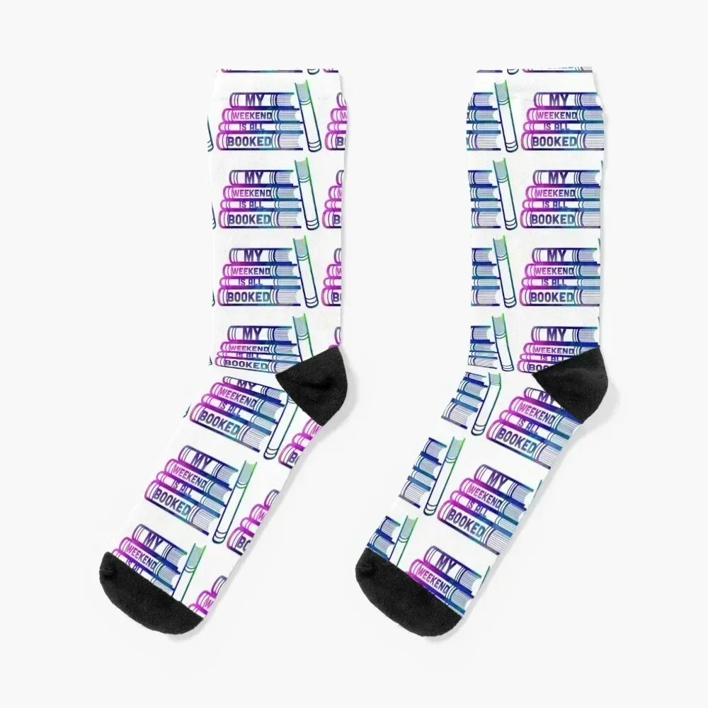 

My Weekend Is All Booked Socks sheer with print summer hip hop Men's Socks Women's