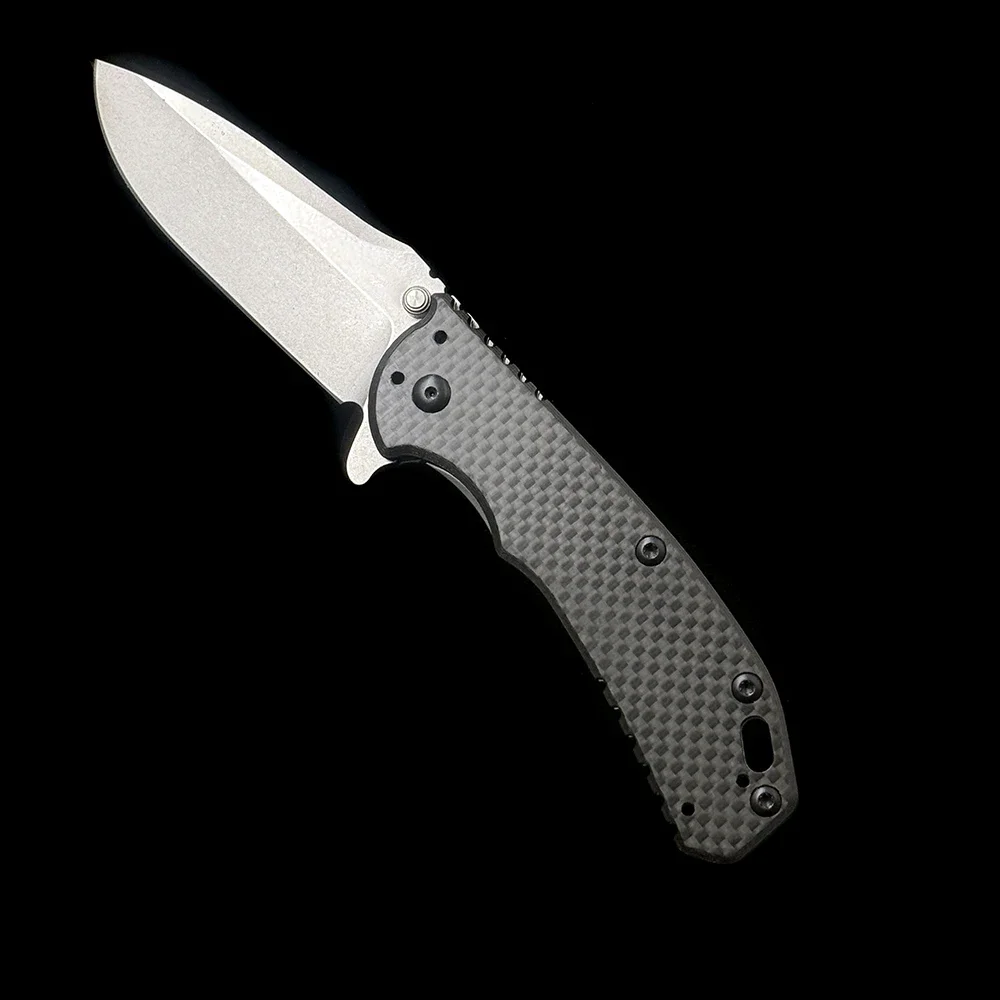 OK 0566 0566CF Bearing Quick Opening Folding Knife Outdoor Camping Hunting Pocket EDC Knife