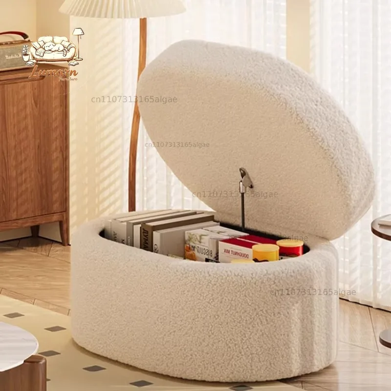 Multi-Function Storage Ottoman with Soft Cushioned Seat,Large Capacity Entryway Bench for Shoes & Blankets, Removable Top Stool