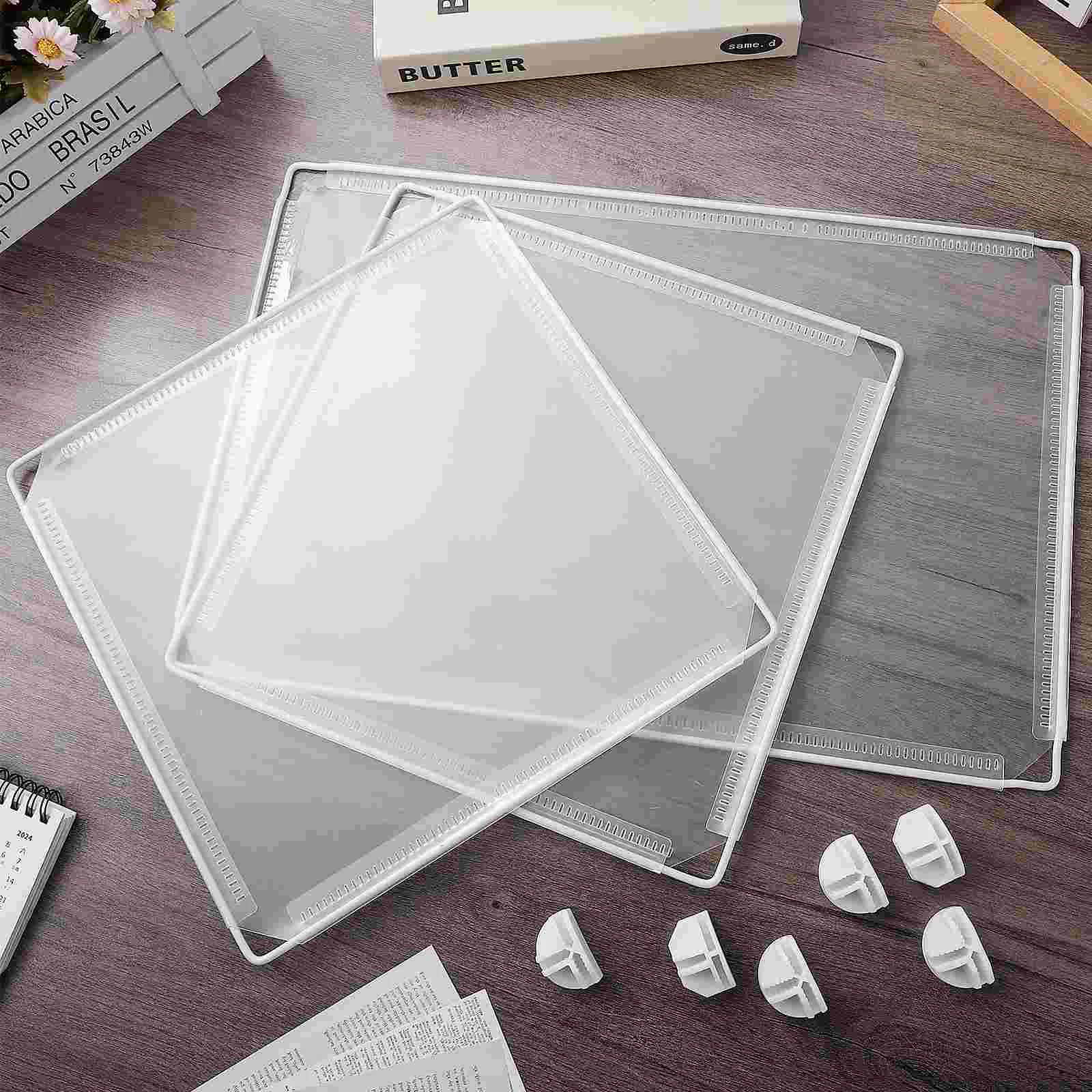 Transparent Desktop Divider Shockproof Scratch Proof Clear Partition Shield for Desk Office Cashier Reception Bank Easy
