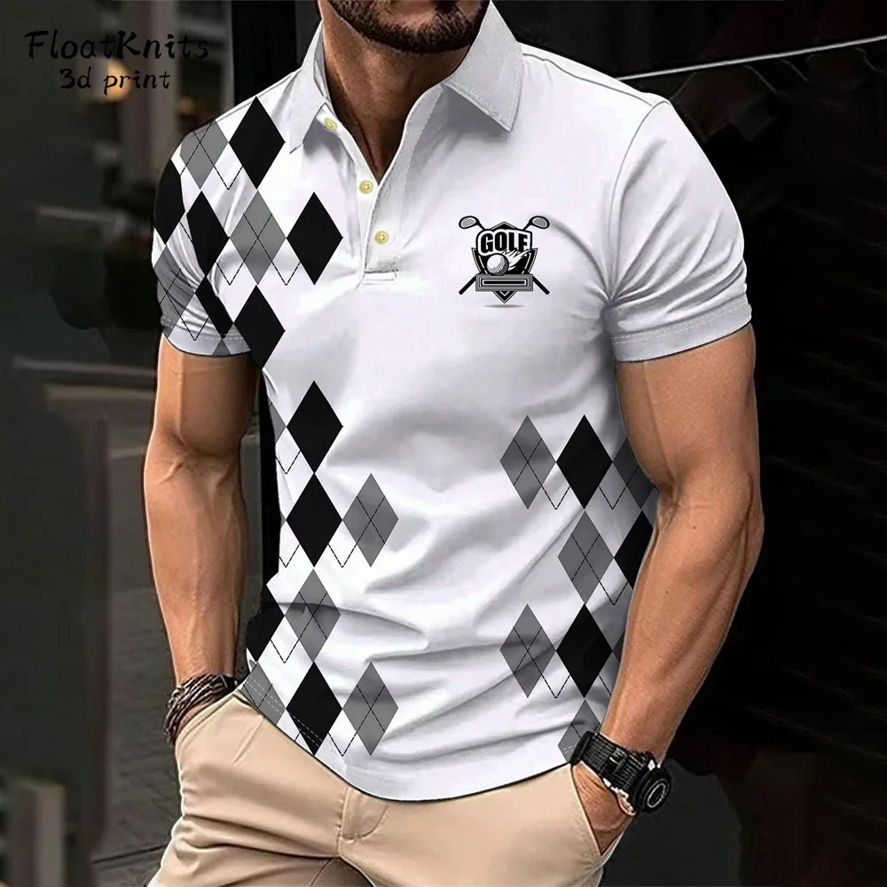 

Summer New Polo Shirts for Men Fashion Lapel Men's Clothing Business Shirt for Men Minimalism Short Sleeve Tee Casual Street Top