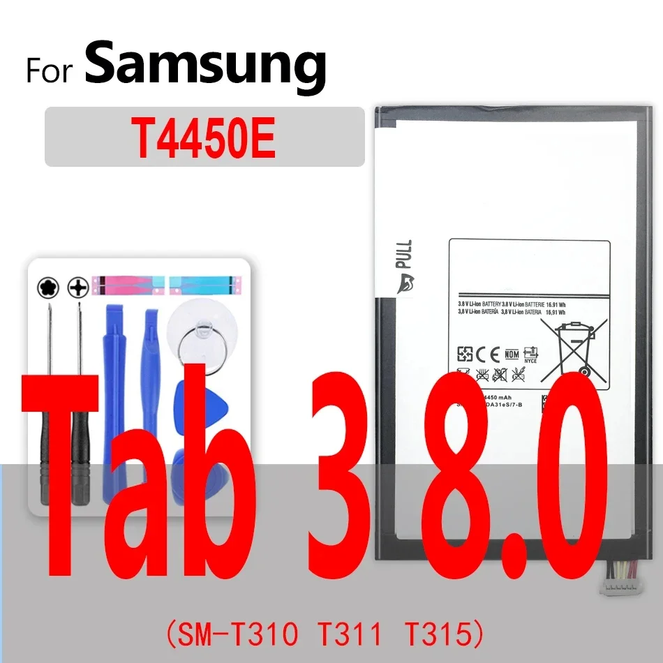 Battery For Samsung Galaxy Note 8.0 10.1 12.2 Pro/Tab 2 3 4 7.0 Lite Edition SM T530 T531 P600 N8010 N8020 P3110 T310 T311 T315