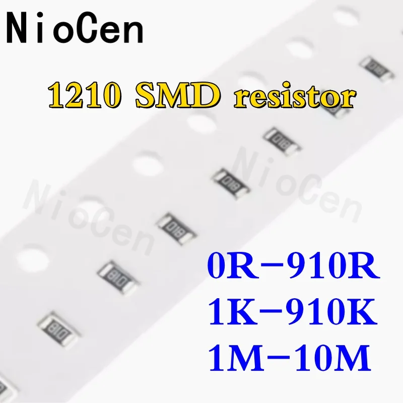 

（50pcs）1210 1% SMD resistor 0R ~ 1M 1/2W 0 1 10 100 150 220 330 ohm 1K 2.2K 10K 100K 220K 470K 1R 10R 100R 150R 220R 330R 470R