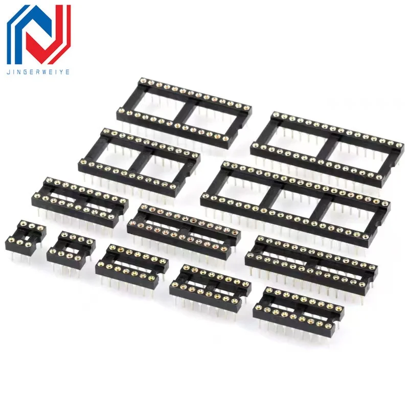 IC Sockets DIP8 DIP14 DIP16 DIP18 DIP20 DIP28 DIP40 Pins Round Hole 2.54 PCB Connector DIP Socket 6 8 14 16 18 20 28 32 40 pin