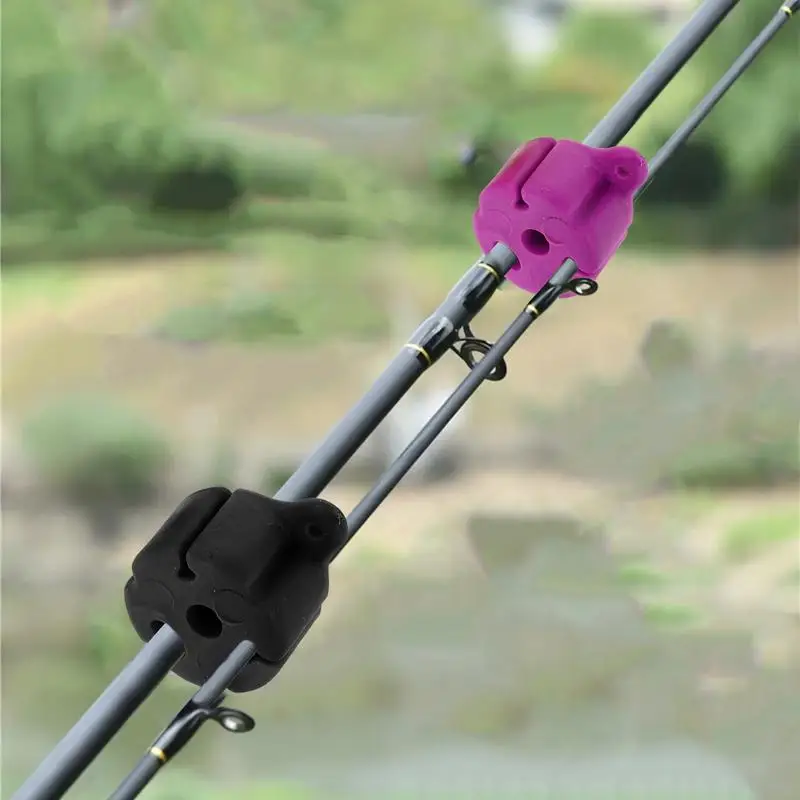 

5Pcs Silicone Fishing Rod Holder Ball Straps 4/6/10MM Holes Reusable Rod Puller Beam Ball Fishing Accessories