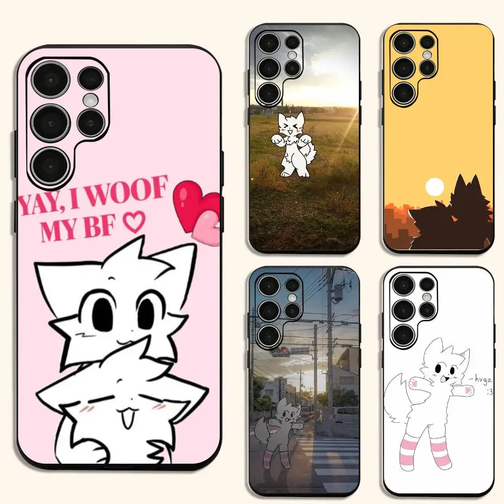 

B-Boykisser-S-Silly Cat Silicone Case For Samsung Galaxy S 25,24,23,22,21,20 Plus Ultra 5G Lite Shockproof Cover