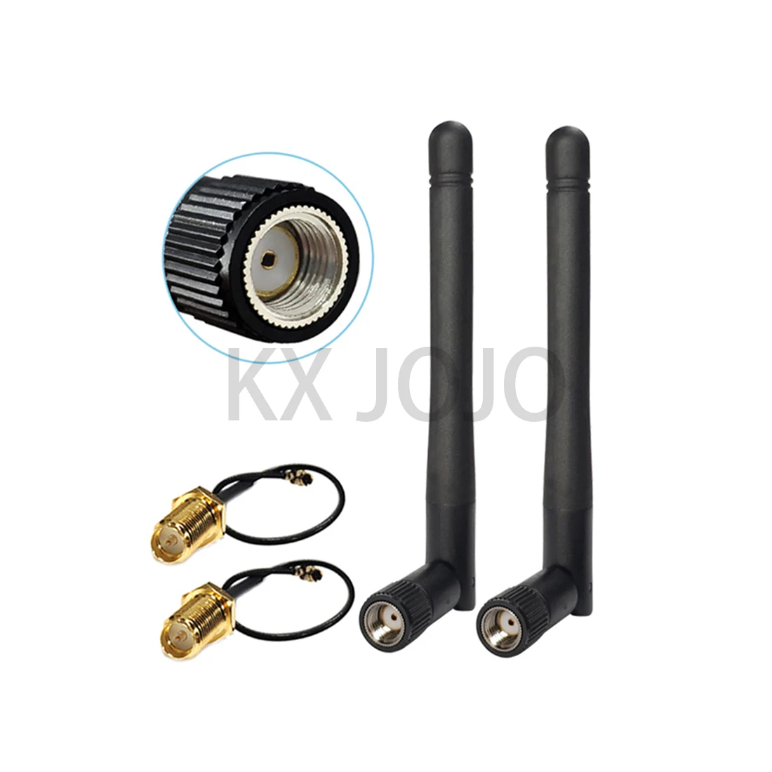 Wifi Antenna 2.4G  3dbi Omni with RP SMA Male Plug for Wireless Router + RF1.13 RP SMA Female to IPEX Cable 20cm