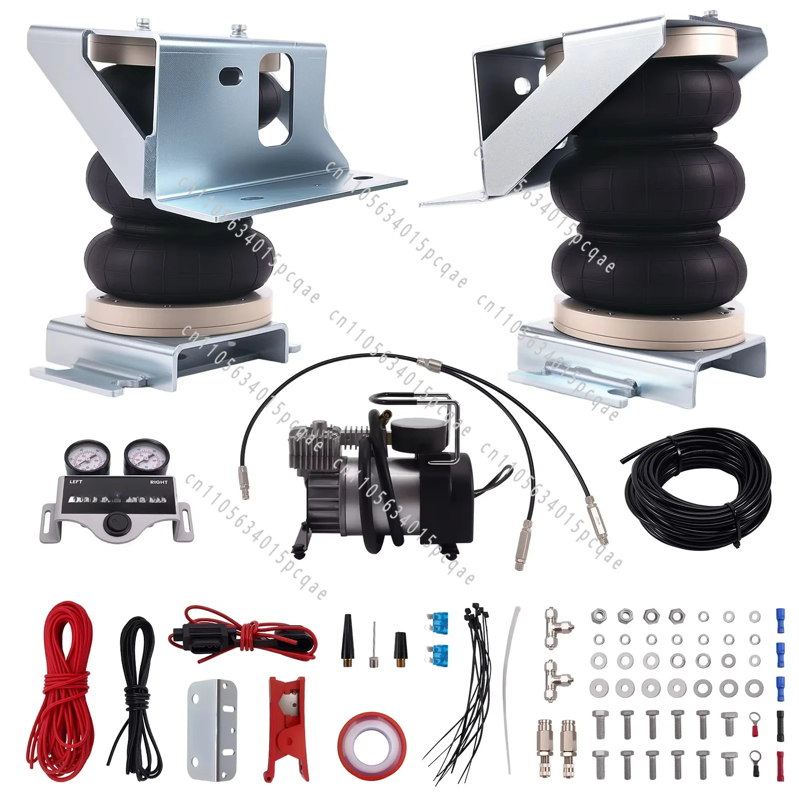 Air Spring Suspension Kit with Dual Gauge Compressor for IVECO Daily 35S 2014-2026 RWD 5280KG