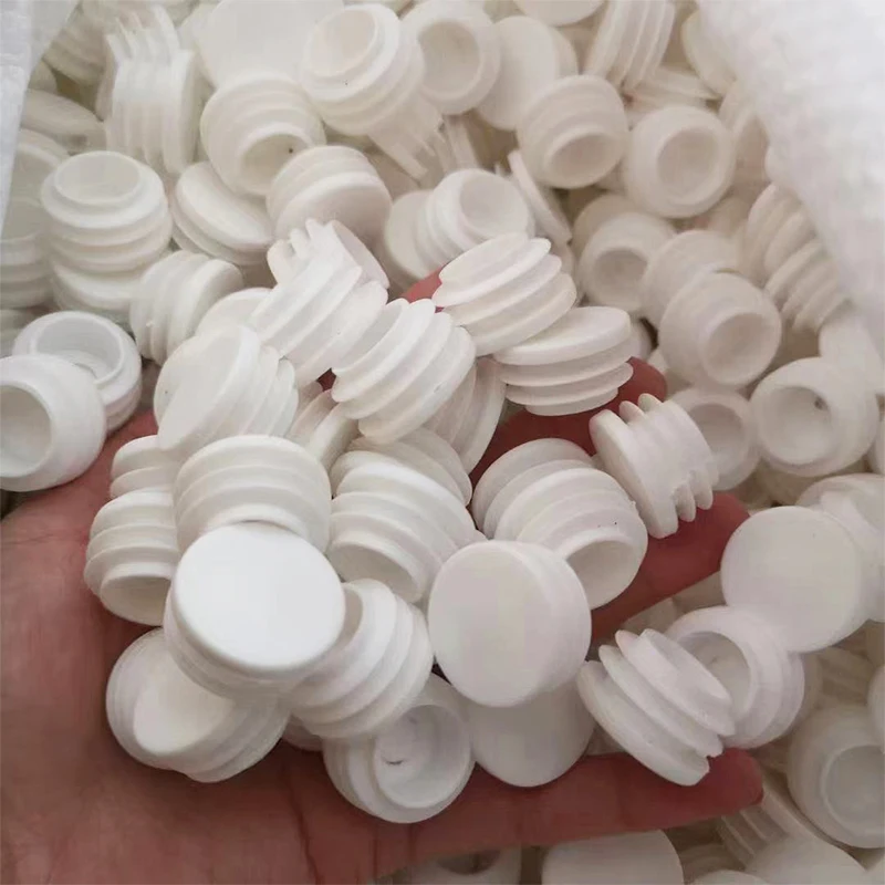 

OD 16 19mm-50mm White Plastic Steel Round Pipe Plug Furniture Leg Anti Slip Feet Protector Pad Plastic Square Tube Cap Plug Cap