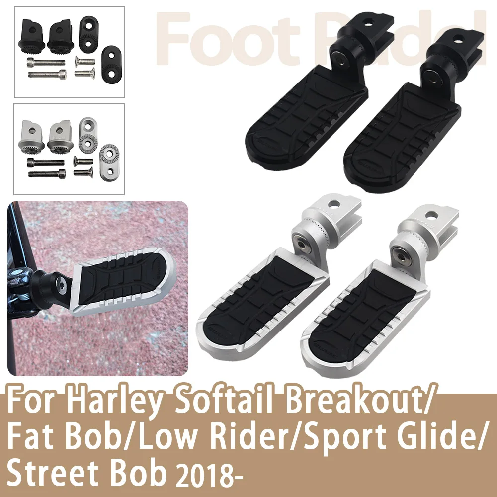 

Motorcycle Driver Adjustable Footpegs 360 Rotatable Foot Rest Pedal For Harley Softail Low Rider Sport Glide Street Bob Standard