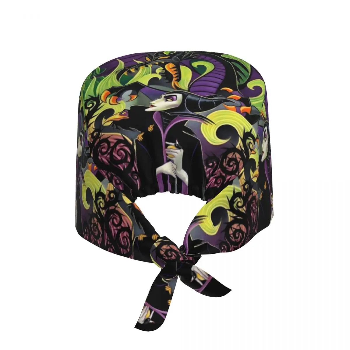 Custom Adjustable Movie Magic Maleficent Working Hat Villains Fury Surgical Hat Scrub Nursing Doctor Surgeon Cap for Dentist