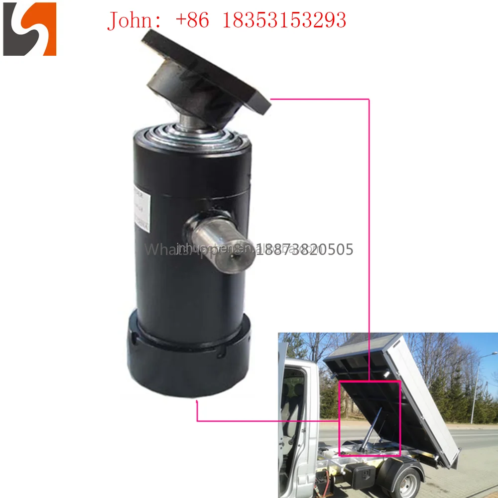 Telescopic hydraulic cylinder for tipping trailer system