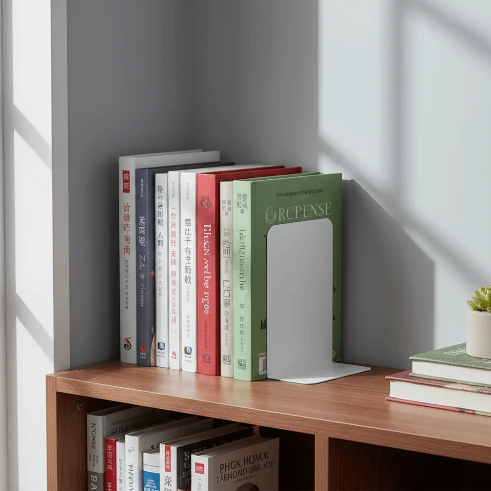

Durable Metal Metal Book Holder Thickened Books Anti-slip Design Book Stand Large Size Non-slip Design L-shaped Bookends
