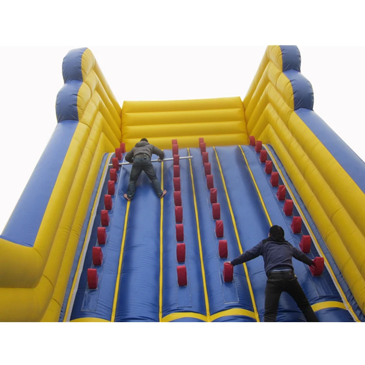 outdoor sport inflatable Ninja course climbing wall dry slide for sale