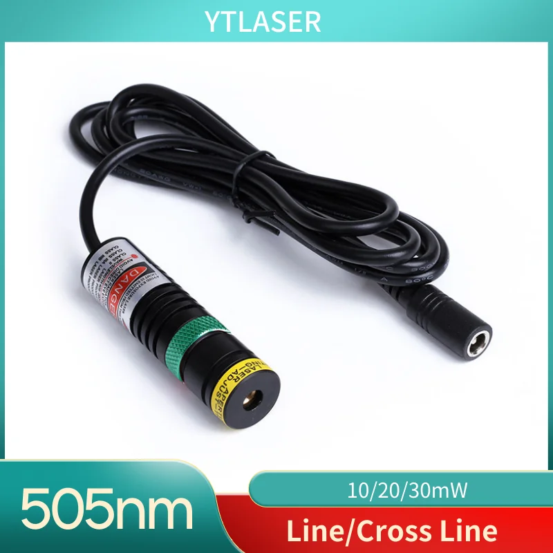 

Focusable Plastic Lens 18X65mm 505nm Green Line/Cross Line Laser Diode Module with Adapter And EU Holder for Positioning Cutting