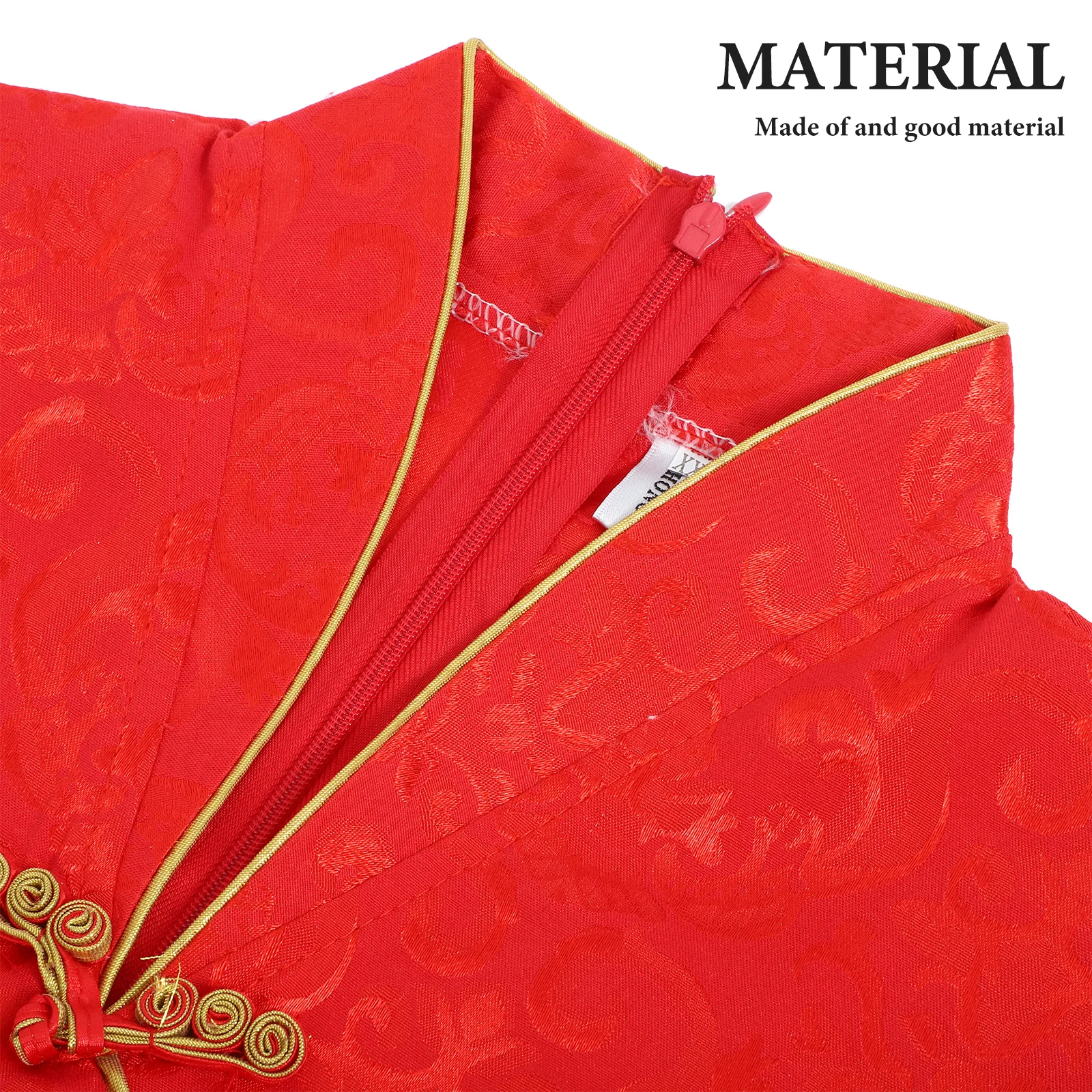 Red Xxl Cheongsam Wedding Dress Classic Chinese Style Bridal Gown High Waistline Design for Banquets Formal Occasions