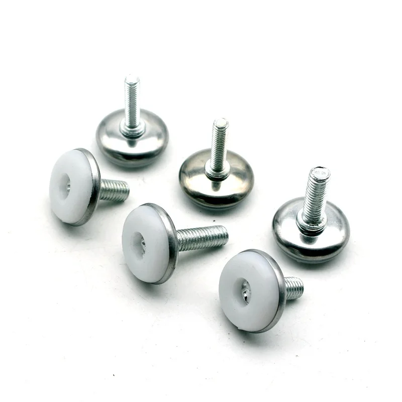 

4pcs Black Clear Transparent Iron Plastic Furniture Table Chair Sofa Leg Feet Adjustable Leveler Glide Slide Pad M6 M8 Screw In