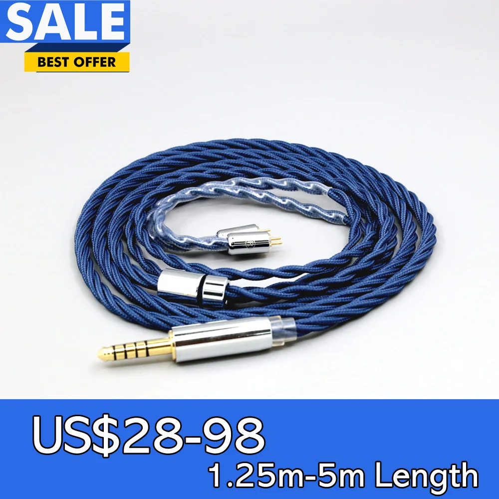 

99% чистый серебряный OCC Графеновый рукав кабель для наушников 0,78 мм IEM Letshuoer S12 IEM PRO JH13 JH16 Винтажный Плоский шаг LN008615
