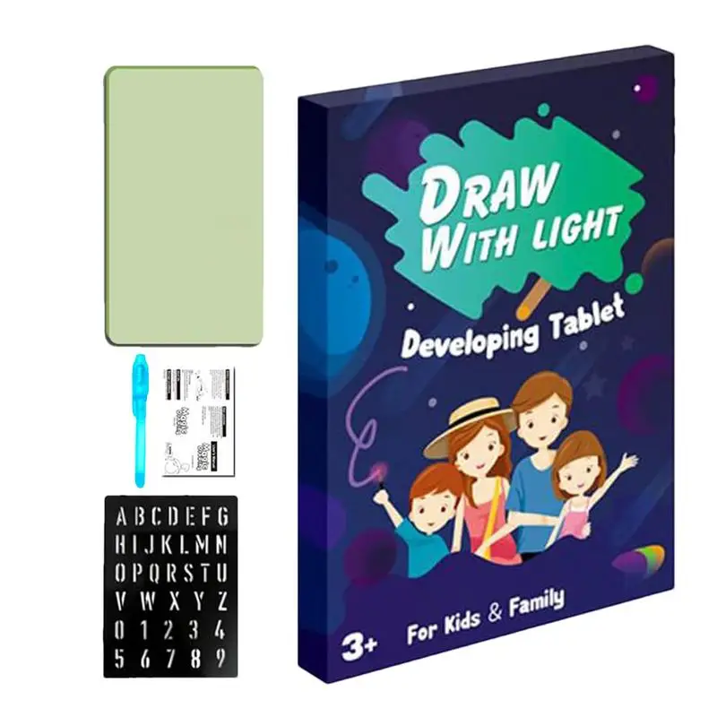 LED Drawing Board For Kids Drawing Board For Kids Reusable Doodle Board Portable Learning Educational Toys Toddler LED Drawing