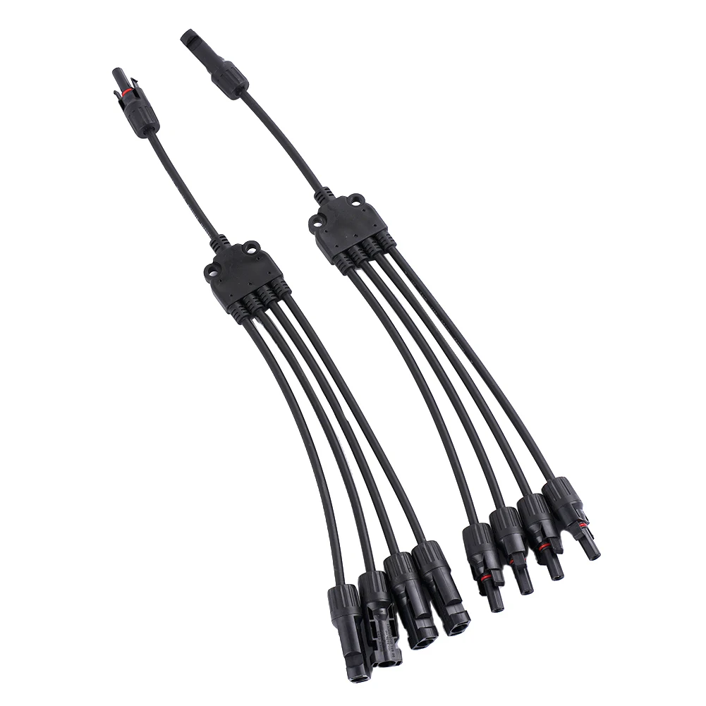PV Y Branch Connector Kit 1 Pair Male Input Female Output Adapter Cable for Solar Panel Arrays 2.5mm2 4mm2 6mm2 Single Core