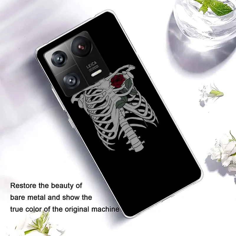 Bright Red Roses Flowers Clear Luxury For Xiaomi Mi 13 12 12T Pro 11 Ultra 11T 11i 10 10T 9 9T 8 Lite 6X 5X A3 CC9E A2 A1 Phone