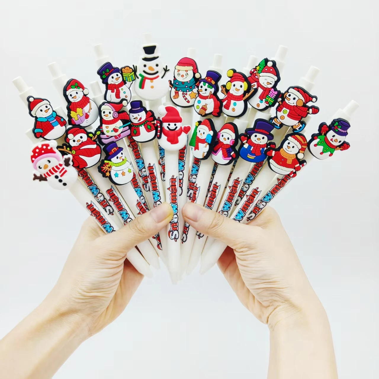 

13 шт./17 шт., рождественский снеговик, моделирующий пастер, белая серия, шариковая ручка со снеговиком, подарочная ручка