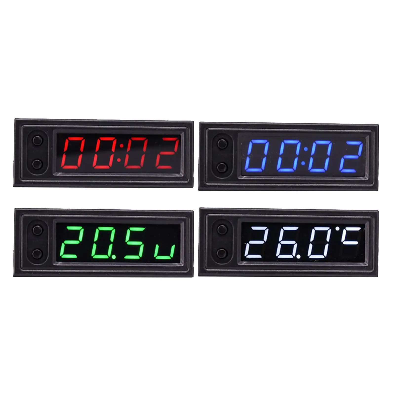 Automotive Car Voltmeter Thermometer Time Compact Light in Weight Premium DIY