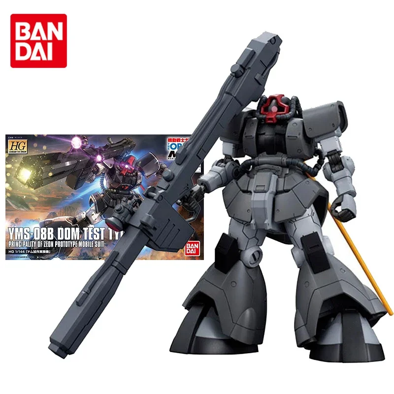 

Bandai Gundam Model Kit Anime Figure HGUC GTO 1/144 YMS-08B Dom Test Type Genuine Gunpla Anime Action Figure Toys for Children