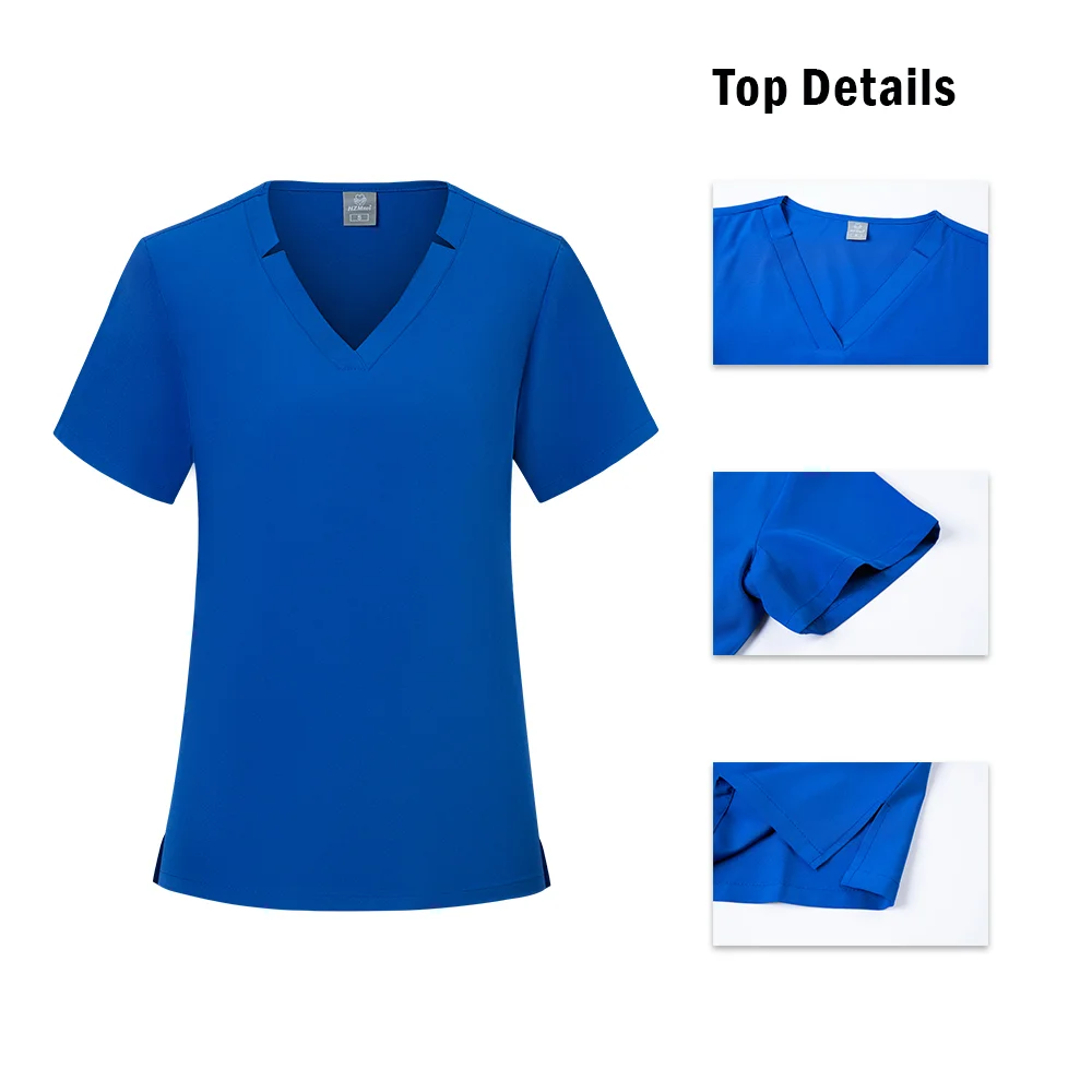 Medico Infermiere Uniformi chirurgiche Donna Scrub Set Salone di bellezza Abbigliamento da lavoro Scrub clinico Top-Pantaloni SPA Tunica infermieristica Tuta