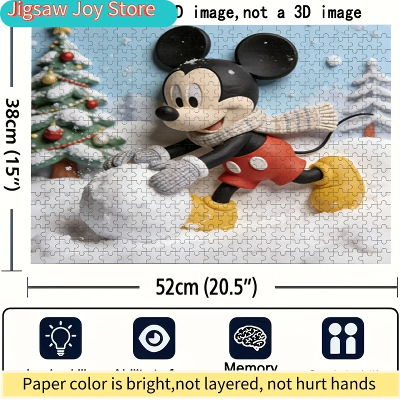 디즈니 디즈니 스티치와 미키 홈 데코레이션 프린트 직소 퍼즐 |   성인용 두뇌 게임에 적합하며, 가족 게임에 이상적입니다.