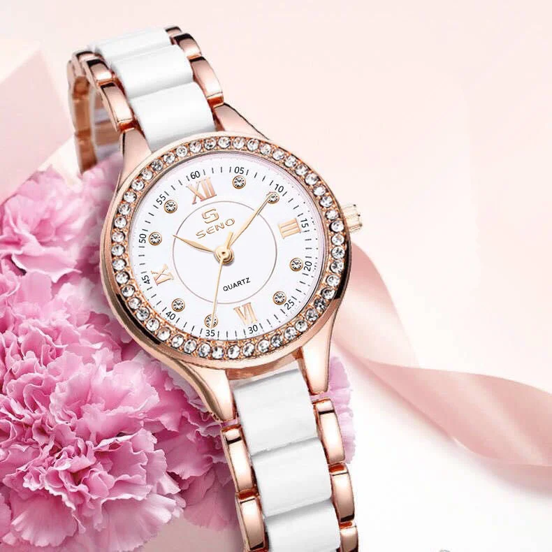 SENO Quartz Watches For Girls New Fashion Ladies Watch For Women Fashion Jewelry Christmas Ornaments