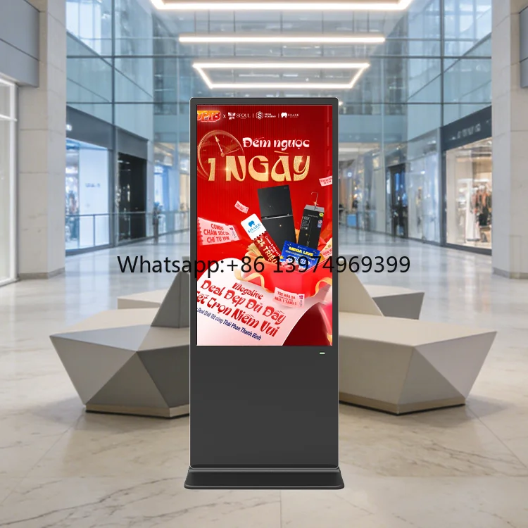 Indoor Digital Advertising Video Kiosk Vertical LCD Touch Totem Consult Display Signage Interactive Advertising Display