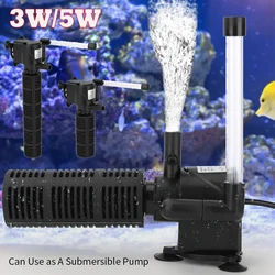 Aquarium Oxygen Filter 3 in 1 Fish Tank Filter Aquarium Oxygen Submersible Water Purifier Silent Aeration Pump for Aquarium