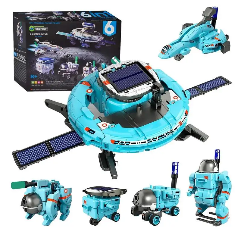 Solar-Roboter-Kits für Kinder, pädagogisches STEM-Wissenschaftsexperiment, Spielzeug, Lernblock, Raumschiff, Robotik, wissenschaftliches Spielzeug für Kinder