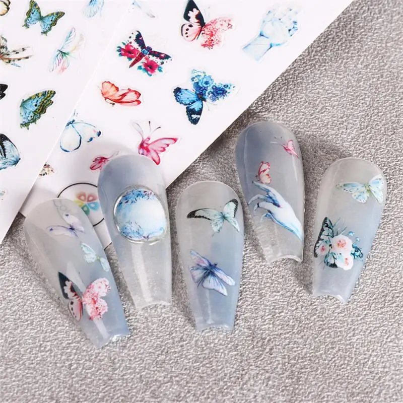 Nail Art Stickers Zomer Daisy Fruit Witte Bloemblaadjes Bloemen Terug Lijm Nagel Stickers Decoratie Voor Nagel Tips Schoonheid