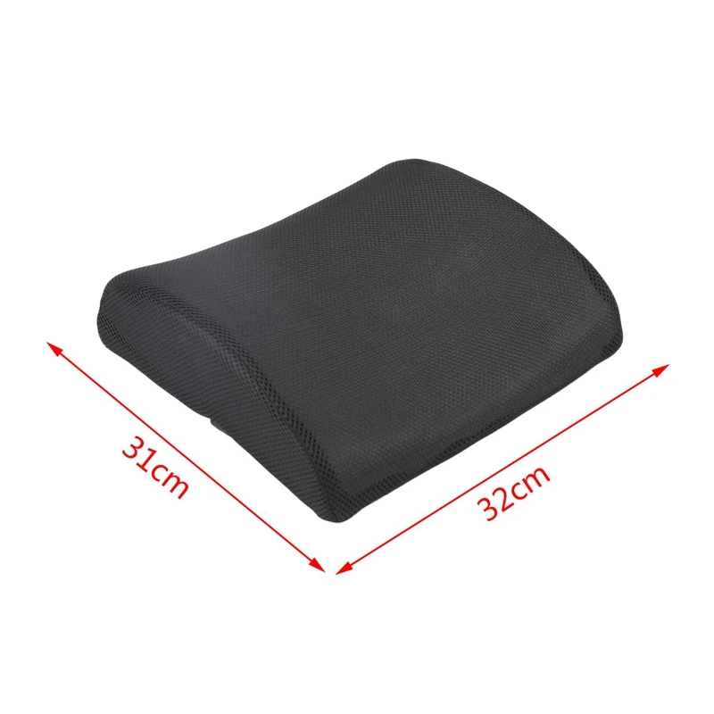 Espuma de memória Almofada de apoio lombar, assento, cadeira, escritório, casa, carro, preto, 2 pcs
