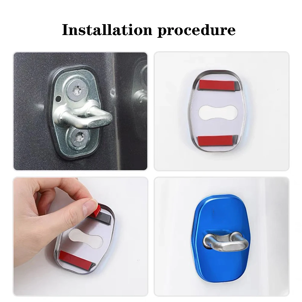 Door Lock Cover Shock-Absorbing Noise-Reducing For Peugeot 206 207 208 301 306 307 308 T9 408 607 508 406 407 2008 SW CC GT RCZ
