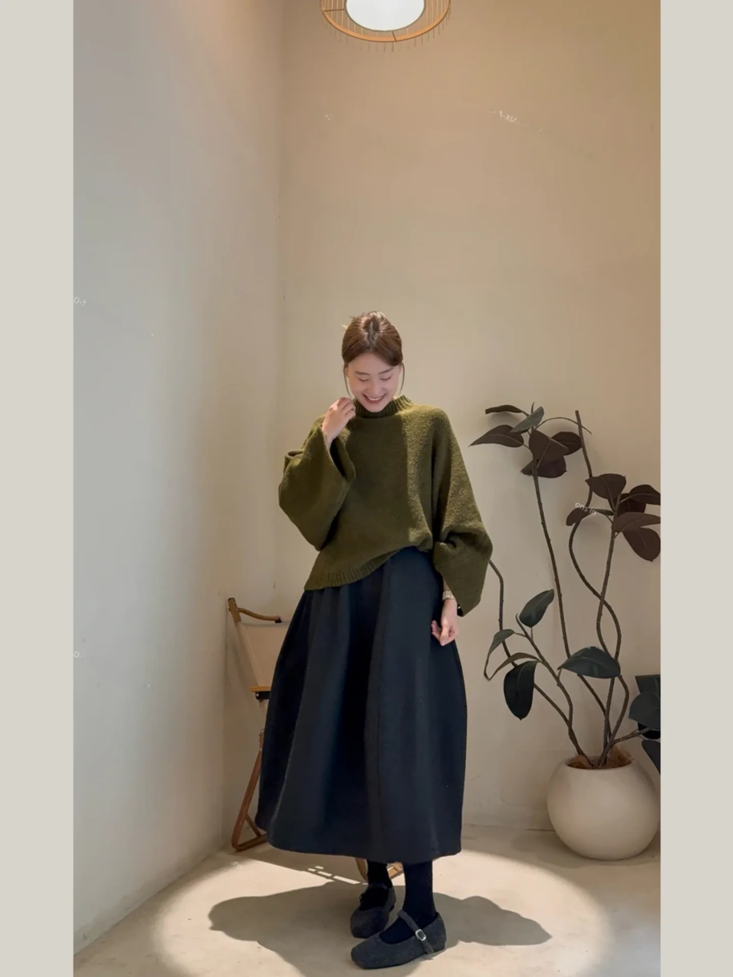 

Элегантная кружевная юбка-миди в корейском стиле с высокой талией, А-силуэт, драпированная, модная, молодежная, для повседневной носки