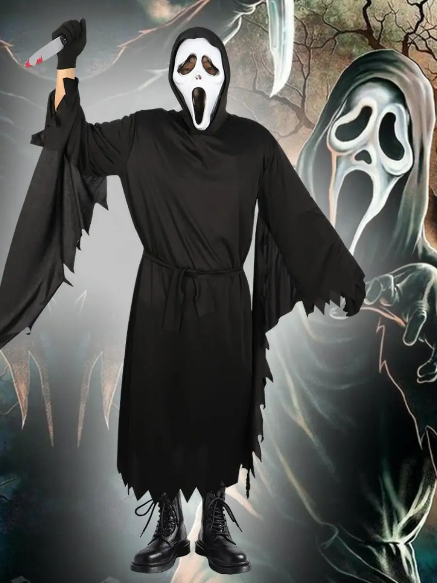 

Новое поступление, карнавальный костюм на Хэллоуин, фильм Sle Scr 5, смерть, страшный ветер, женский традиционный костюм из полиэстера