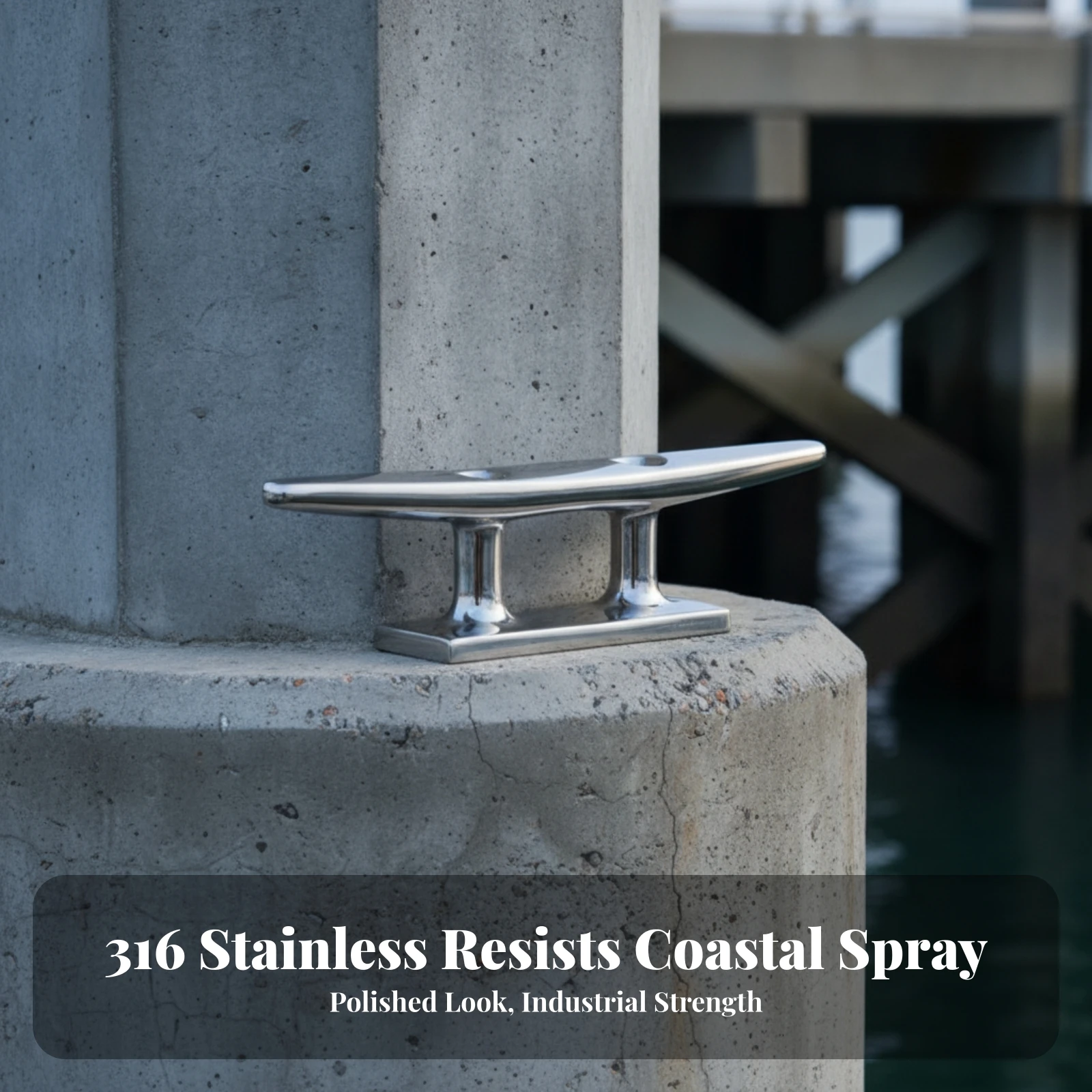 Boat Cleat Stainless Steel Marine Cleat Polished Long-Lasting for Yacht Owners, Boats, Yachts