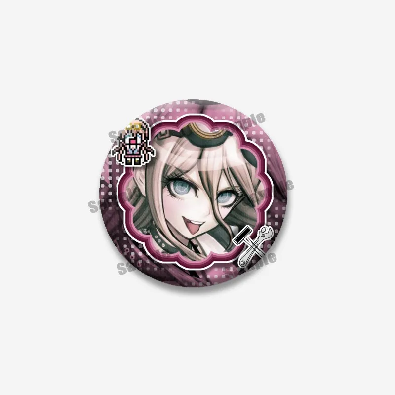 Anime Game Danganronpa Round Brooches Naegi Makoto Kirigiri Kyoko Maizono Sayaka Cartoon Badge Bag Jeans Lapel Pins Jewlery Gift - view 5