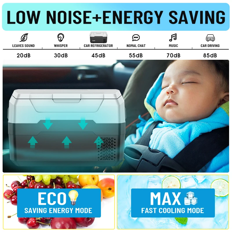 WAYCOOL AXR30 30L Factory Direct Supply Customized Portable Compressor Fridge Car Mini Portable Car Refrigerator