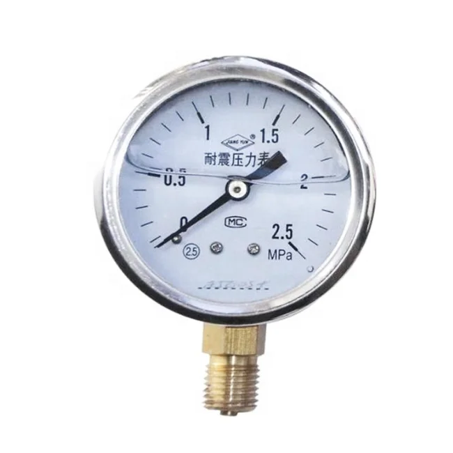 Low Mini 300 Bar Oil Filled Hydraulic Pressure Gauge Manometer