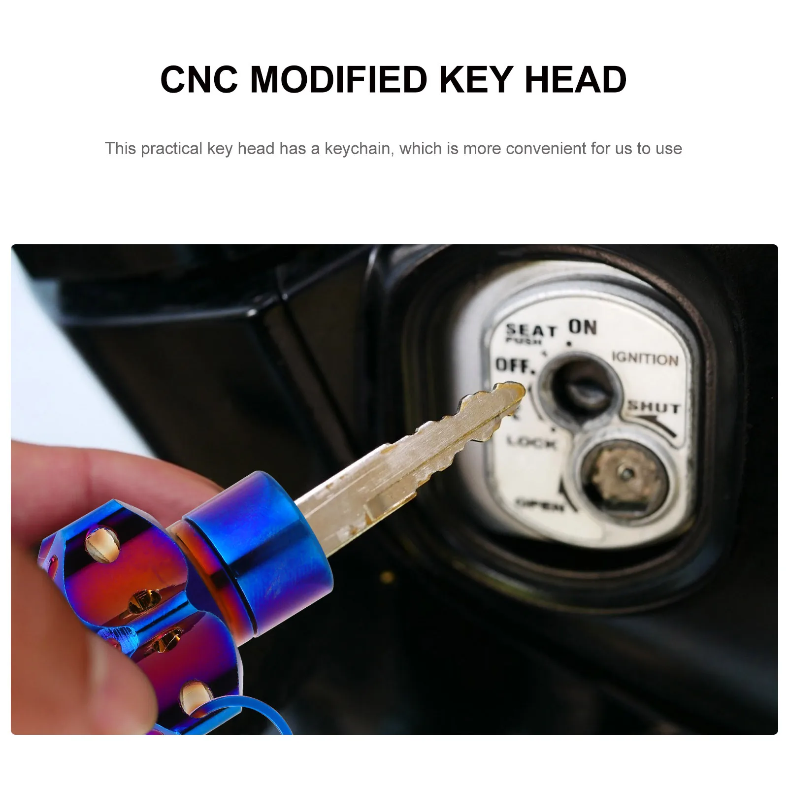 

High Quality Cnc Machined Key Shell for Motorcycle Burnt Hexagon Key Tip Universal Retrofit Accessory