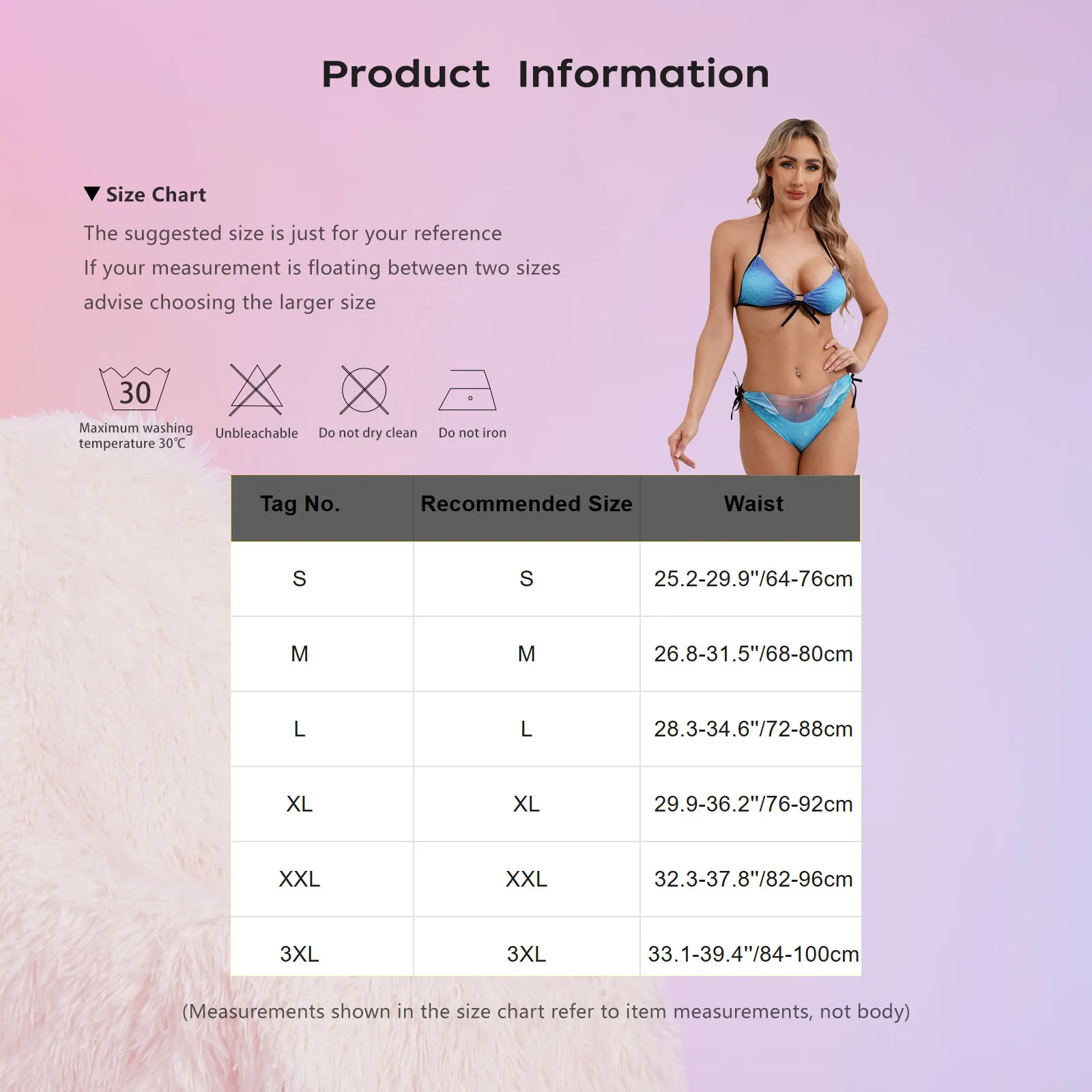 Womens Mermaid Printing Swimsuit Bikini Bathing Suit Halter Sponge Pad Bra and Drawstring Briefs Beach Pool Surfing Swimwear Sui