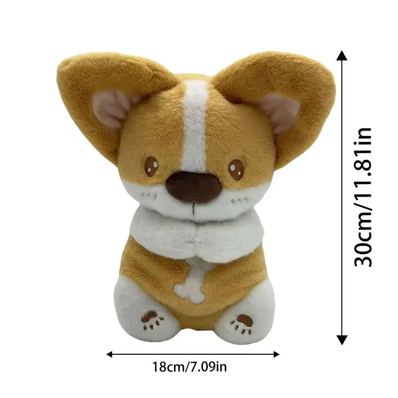 Babies Toys 0-6 Months Portable Dog Stuffed Animal Breathing Dog Plushies Babies Girl Toys Dog Plush With Light For Thanksgiving