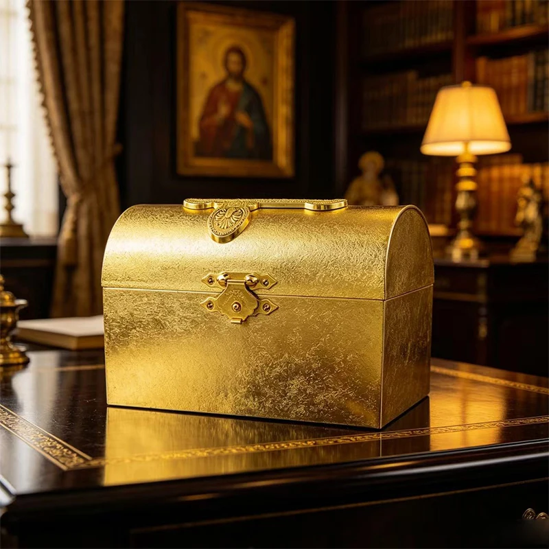 New Orthodox Communion Host Box Gold Silver Altar Chest Catholic Church Liturgical Relic Storage Holy Byzantine Christian Gift
