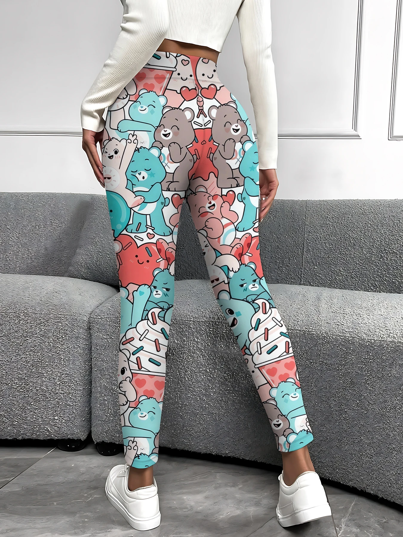 MSIEESO-Leggings de Urso Engraçado Feminino, Calças Yoga, Indoor, Outdoor, Calças de Jogging, Roupa Desportiva Fitness, Dropshipping