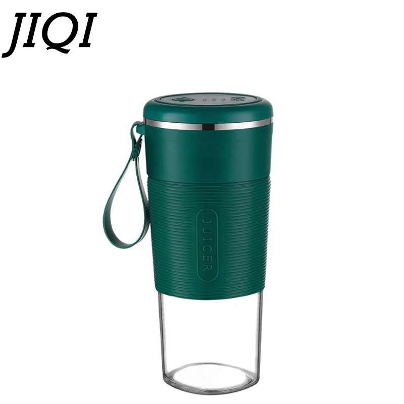 JIQI Mini 300ML Electric Juicer Portable Fruit Mixers Juice Blender Milkshake Machine For Home Office Travel Rechargeable